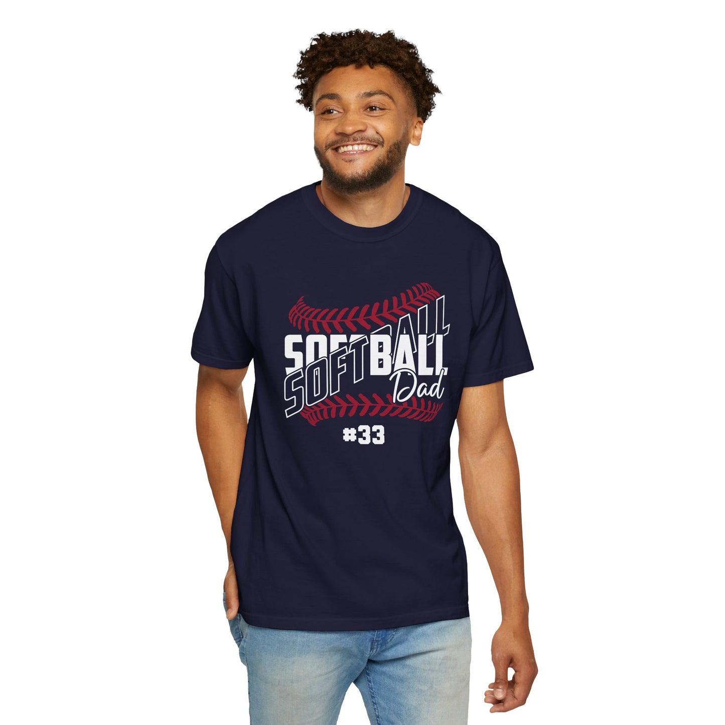Personalized Softball Dad Shirt