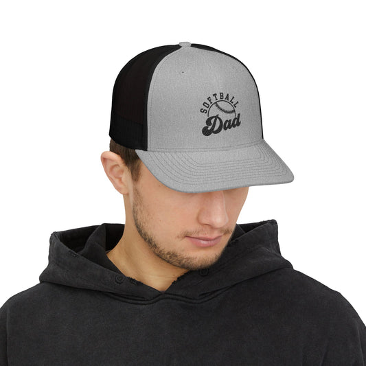 Black Embroidered Dad Snapback