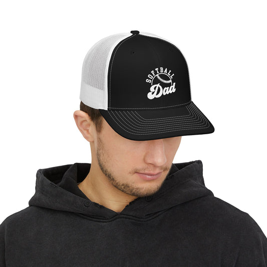 White Embroidered Dad Snapback